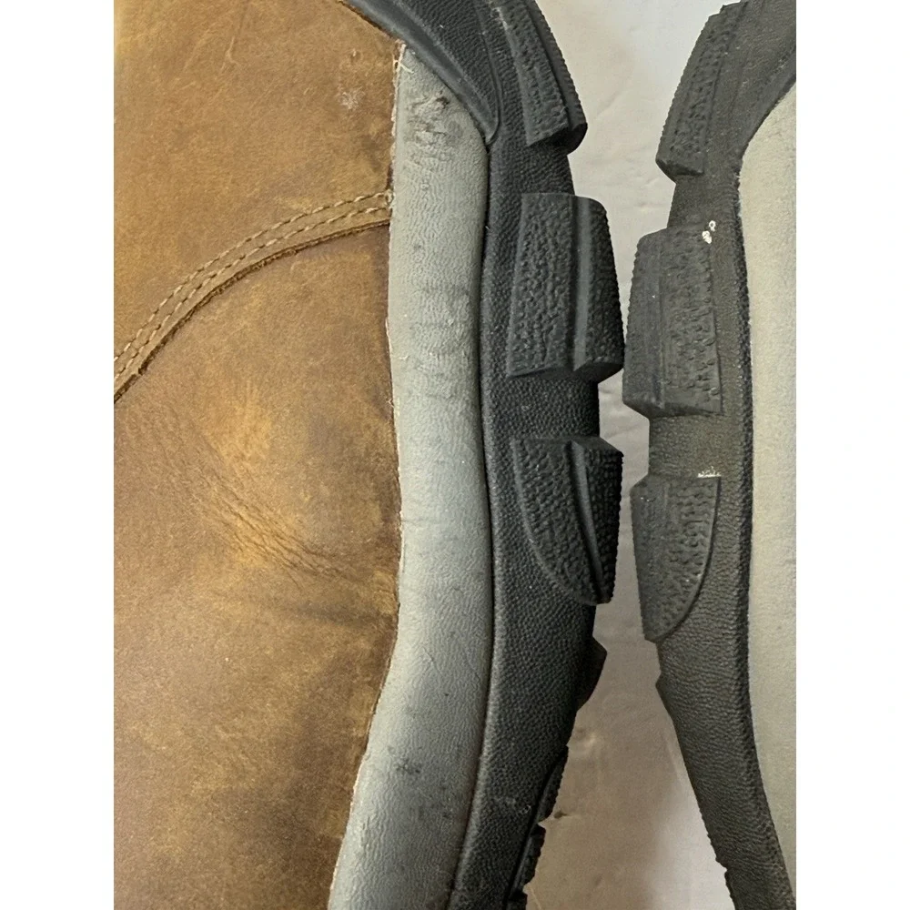 Keen Thermal Waterproof Slip On Insulated Shoes Mens Sz 13 Brown Leather Work